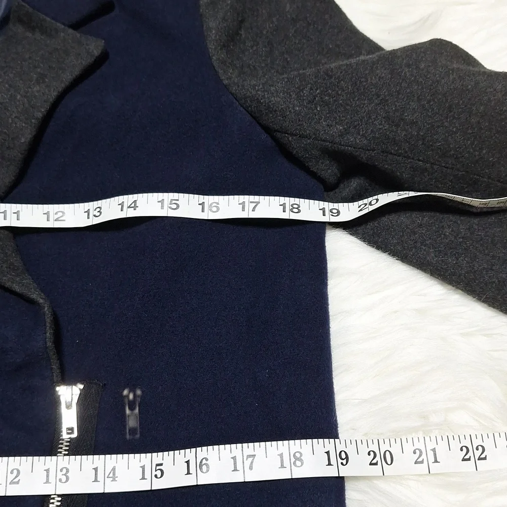 Forever 21 Med blue/ Grey coat with 2 front pockets